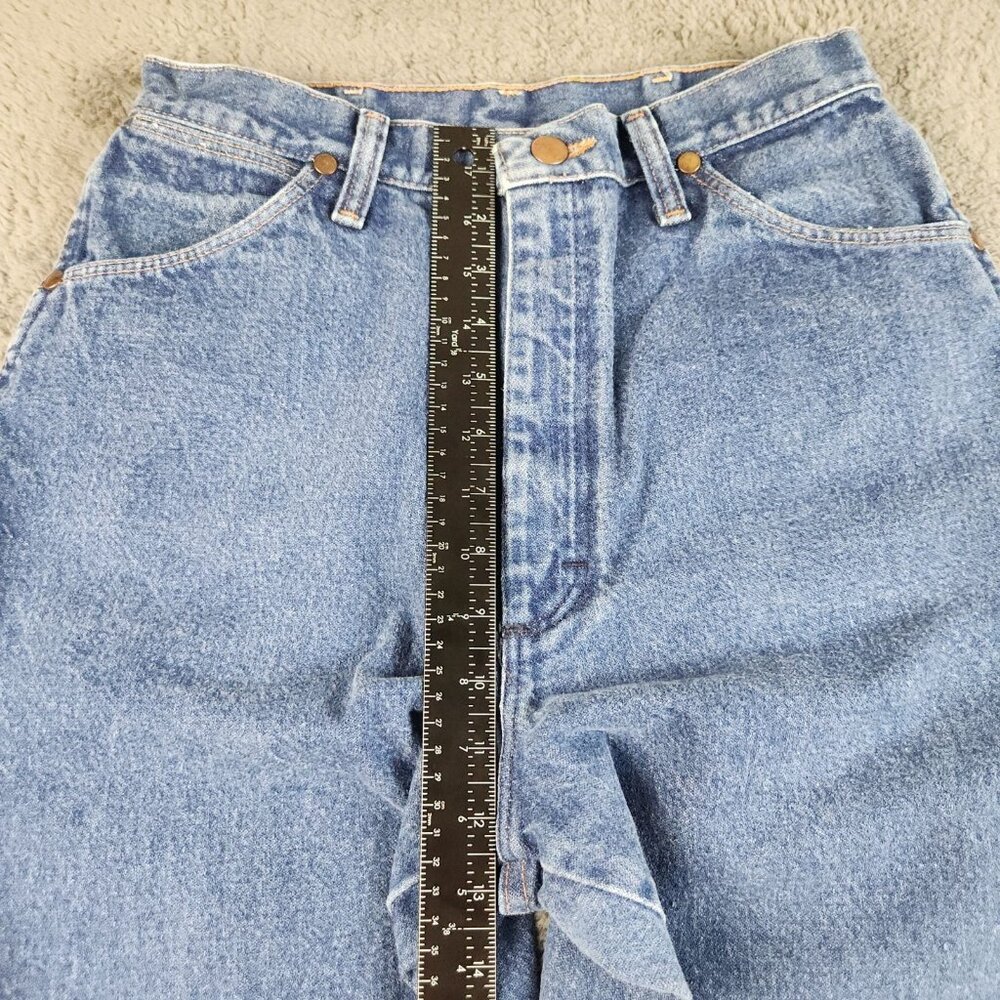 Women's Wrangler Cowboy Cut Slim Fit Jean Size 11/12 Super High Rise Tapered USA - Picture 6 of 10